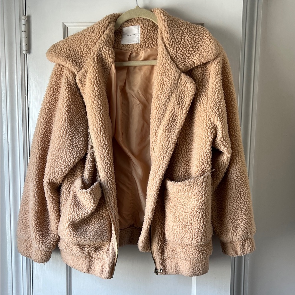 Cozy Tan Sherpa Jacket